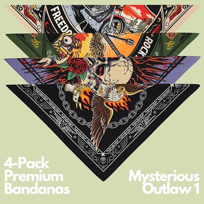 The Peacock Crew Premium Soft Cotton Bandanas Pack for Men and Women Paisley 22 x 22 inches