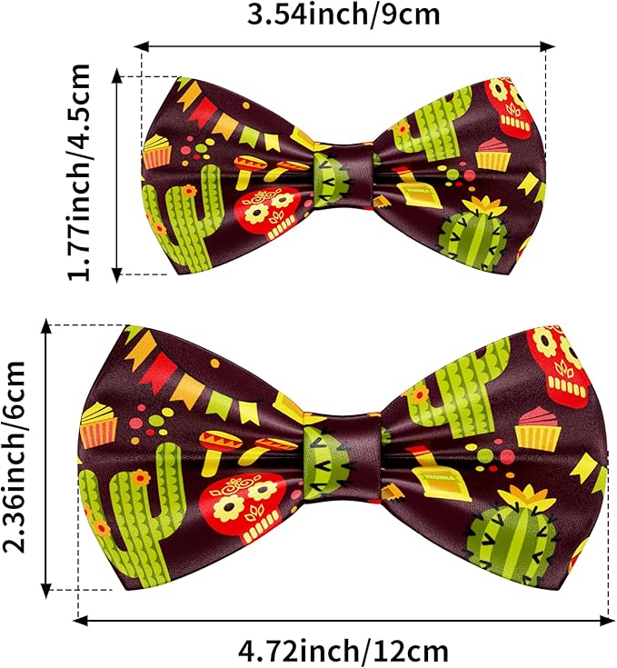 PET SHOW 10 Pack Mexican Big Dog Bow Ties for Large Medium Dogs Sliding Collar Attachments Cinco De Mayo Fiesta Bowties Summer Mexico Bowknots Party Holiday Pet Grooming Accessories(Large)