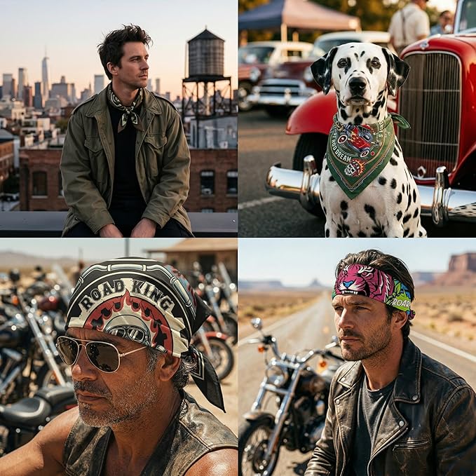 The Peacock Crew Premium Soft Cotton Bandanas Pack for Men and Women Paisley 22 x 22 inches