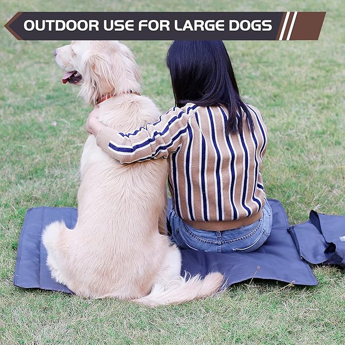 ROZKITCH Waterproof Outdoor Pet Dog Mat Pad 39"x28" Portable Reversible Summer Sleeping Mat Reusable Machine Washable Easy to Clean&Carry Camping Travel Pet Mat for Small Medium Large Dogs