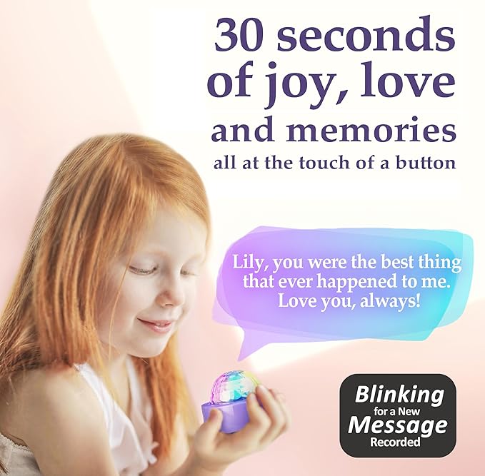 Voice Recording Button: Language Development, Learning Tool, Family & Classroom Use, Communication Fun, USB Rechargeable (Set of 4)