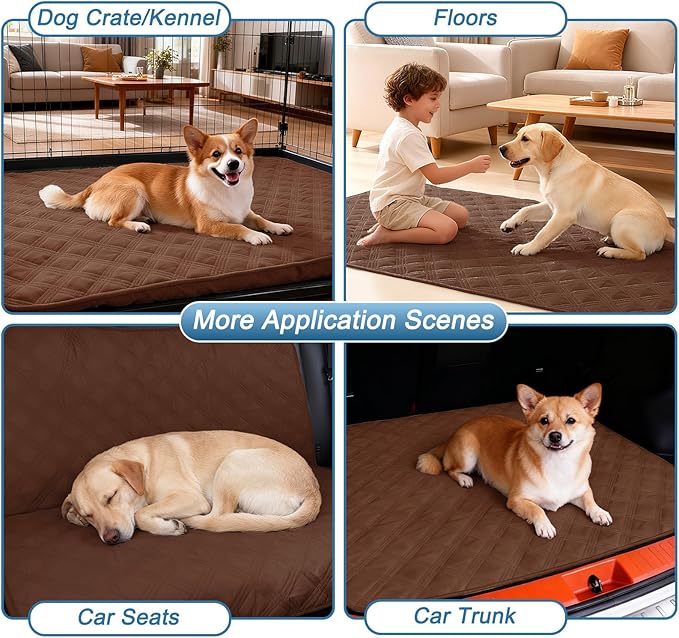hyha Waterproof Dog Blanket, Reversible Pet Bed Blanket, Soft Sofa Couch Cover for Dogs Washable, Waterproof Pet Couch Covers for Sofa Puppy Cats Furniture Protector(40"x70", Brown/Beige)