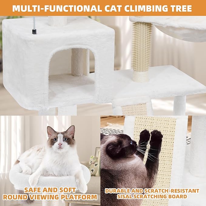 Roypet 32" Cat Tree 0111 (Beige, 39.4'')