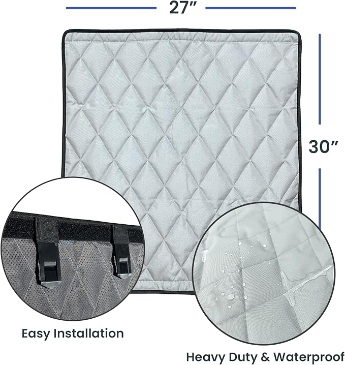 4Knines Car Door Protector for Dogs – Heavy-Duty Cover Shields Vehicle Interior from Scratches, Dirt & Drool – Waterproof Car Door Cover – Ideal for Pet Owners - XL (Black)