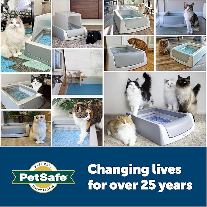 PetSafe ScoopFree Premium Crystal Cat Litter - Outperforms Clay Litter - Less Tracking, Dust for A Fresh Home - Non-Clumping - Two 4.3 lb Bags of Litter (8.6 lb Total) - Original Blue