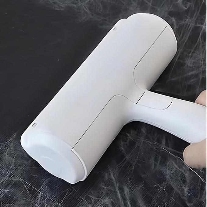 Reusable Pet Hair Remover Roller – Dog & Cat Fur Lint Cleaner for Sofa, Carpet, Bed & Car Seats – No Adhesive Required (White/Green)