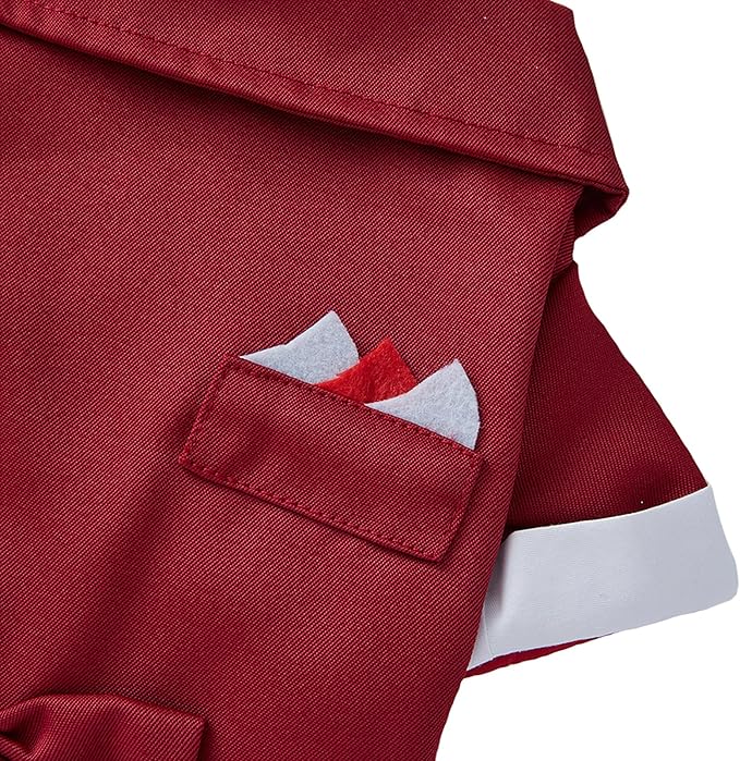 GabeFish Pets Wedding Jackets Suit for Dogs with Bow Tie Puppy Cat Formal Clothes Shirt Tuxedo (Red, S (Chest 12.9in/33cm))