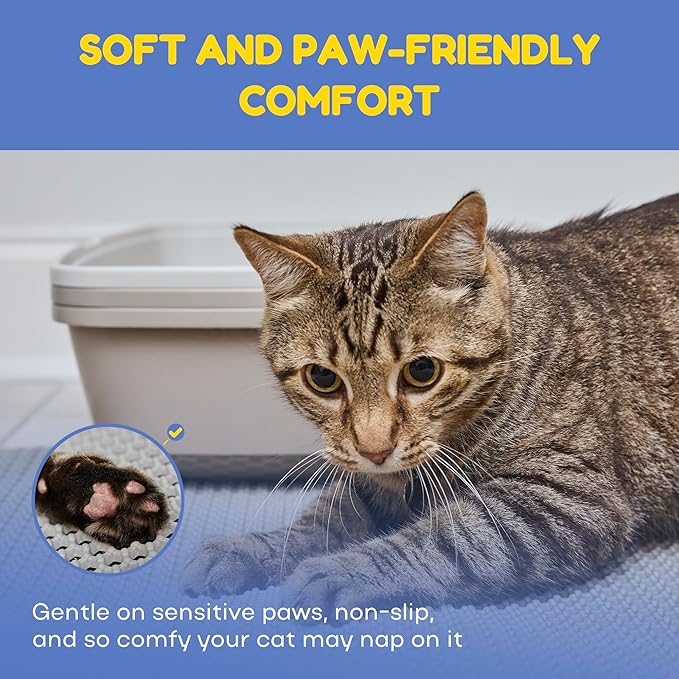 Cat Litter Mat. Easy to Clean, Waterproof, Urine-Proof