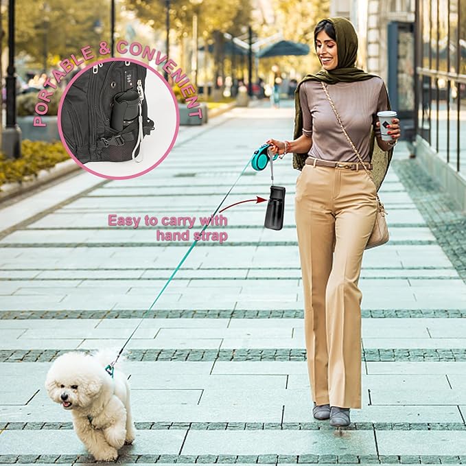 Portable Dog Water Bottle, Foldable Dog Water Bottle Leak Proof Dispenser for Puppy Small Medium Large Dogs, Pet Drink Cup for Walking Hiking Traveling(Black,19oz)