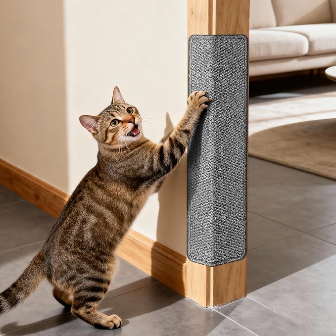 ENONCI Door Protector from Cat Scratching 19.6" x 7.8" Cat Wall Corner Scratcher, Anti Scratch Door Frame Furniture Protector for Indoor Cats