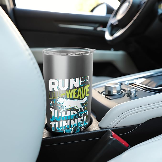 Run Weave Jump Tunnel Dog Agility Stainless Steel Insulated Tumbler
