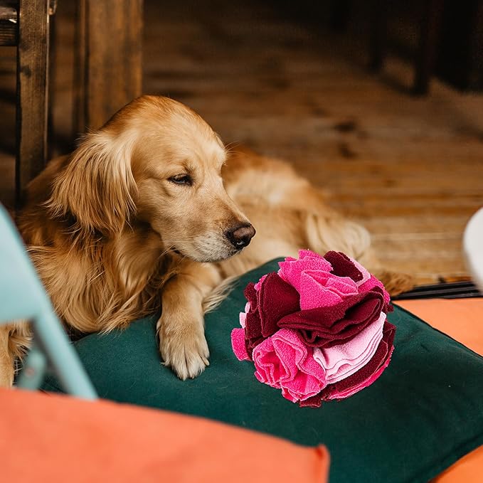 Interactive Foraging Ball for Dogs: Housoutil Dog Snuffle Ball Dog Brain Stimulating Puzzle Toys Slow Feeder Stress Relief Toy - Enhance Sniffing