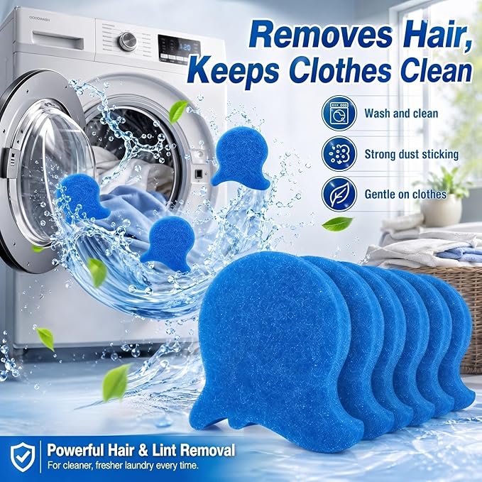 10PCS Pet Hair Remover for Laundry, Reusable Dog & Cat Laundry Hair Catcher, Effectively Removes Pet Hair, Lint and Dander from Clothes & Bedding, Suitable for Washing Machines, Dryers
