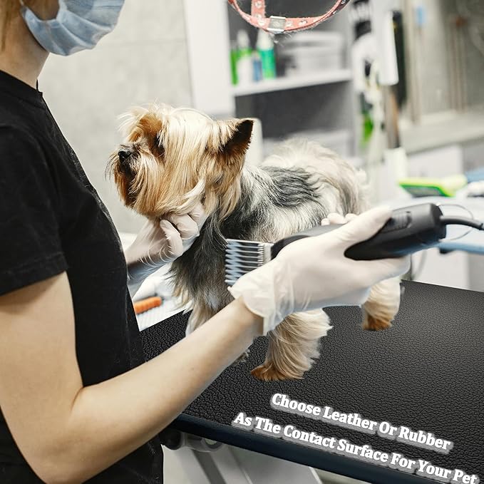 24 X 48inch Non-Slip Rubber Dog Grooming Mat, Portable Soft Pet Grooming Table Mat, Waterproof Easy Clean