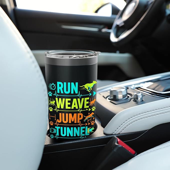 Run Weave Jump Tunnel Dog Agility Stainless Steel Insulated Tumbler
