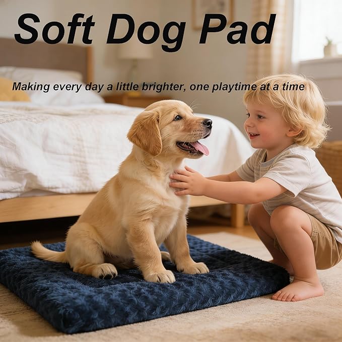 Dog Bed Mat - Durable & Cute Crate Dog Beds for Small Dogs & Cats, Comfortable Kennel Pad for Home, Crate & Travel