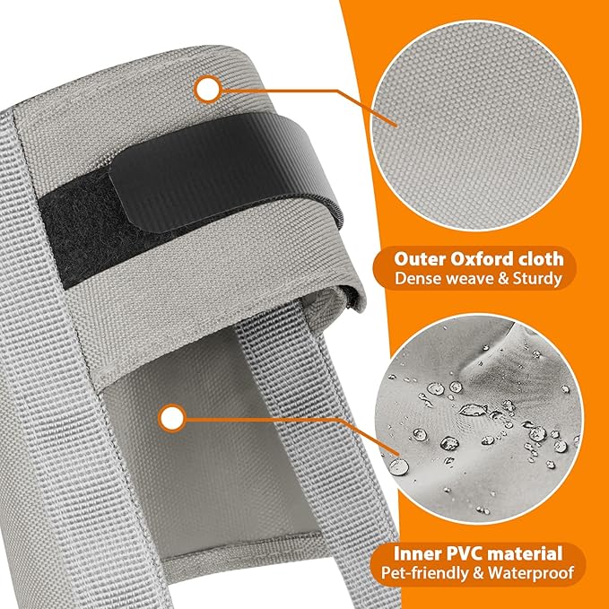 Mayerzon Dog Muzzle for Large Medium Small Dogs, Adjustable Fit, Soft & Sturdy Fabric, Prevents Fierce Barking Biting Chewing, Ideal for Grooming Walking Vet Visits, Allows to Pant Drink (Grey, XL)