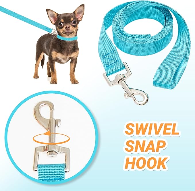 24 Pcs Dog Leashes for Small Medium Large Dogs, 6FT Lead Short Dog Leash with Swivel Hook for Walking, Training, Hiking, Rescues, Grooming, Shelter, Outdoor