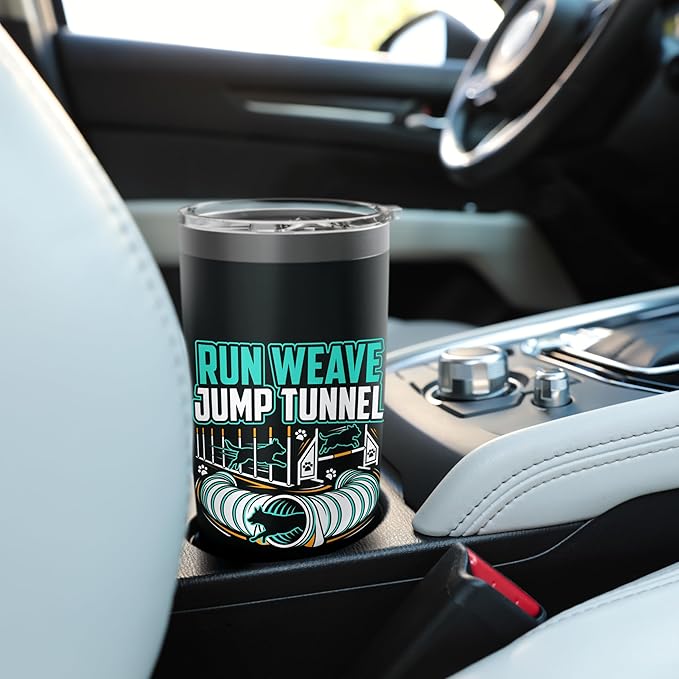 Run Weave Jump Tunnel Dog Agility Stainless Steel Insulated Tumbler
