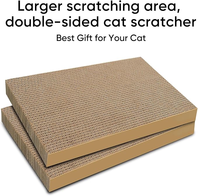 Cat Scratchers 8 Packs Refill Cat Scratching Pad Cardboard for Indoor Cats and Kitten, Large Size Cat Scratch Pad Board Easy for Cats to Scratch