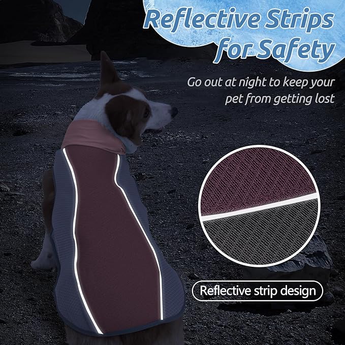 Dog Cooling Vest for Summer, Breathable Mesh Cooling Shirt Jacket for Dogs Summer Heat Relief, Lightweight Cooling Dog Harness Pet Cooler Suit for Outdoor Hiking Walking Hot Weather(Pink S)