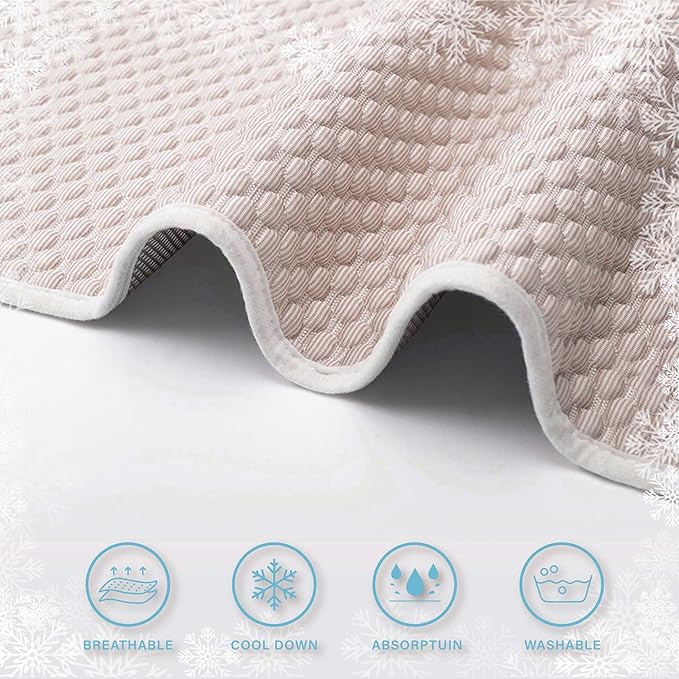 MICROCOSMOS Sleeping Pad & Pet Cooling Mat- Breathable Bubble Surface, EZ Clean. Keep Cooling for Pets, Kids and Adults in Summer.(Brown, 36" x 24")