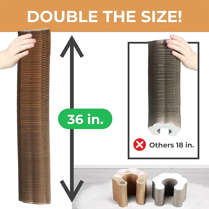 Accordion Cat Toy Scratcher – Cat Toys for Indoor Cats – Expandable Cat Cardboard Scratcher, Magnetic Reversible Interactive Cat Toy | LittleMitts