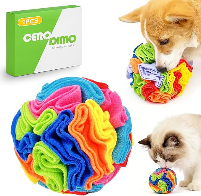 Dog Snuffle Ball Interactive Puzzle Toy for Dogs Toy for Small Medium Large Dogs Machine Washable Keeps Dogs Busy and Mentally Stimulated