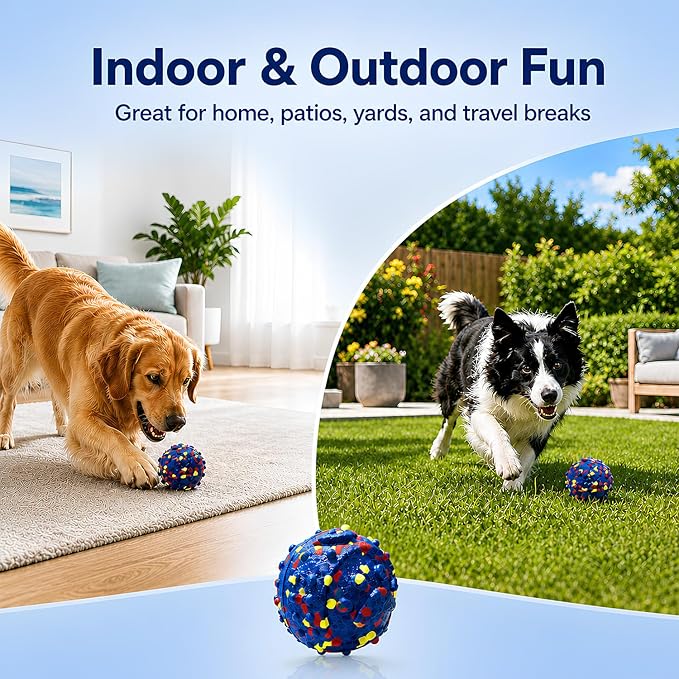 2-Pack Smart Interactive Dog Toys for Large Dogs, 3.1 Inch Auto Lightweight Moving Dog Toy, Chew-Resistant E-TPU Interactive Dog Ball, IP54 Waterproof, USB-C Rechargeable, Indoor & Outdoor