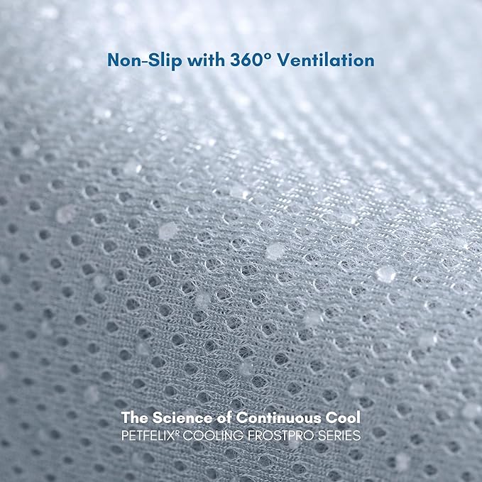 petfelix Dog Cooling Mat, Scratch Resistant Stain Resistant QMAX>0.5 Dog Cooling Pad for Medium Dogs, Self Cooling Mat for Dogs, No Water or Electricity Needed, Blue, Medium, 26"x20"