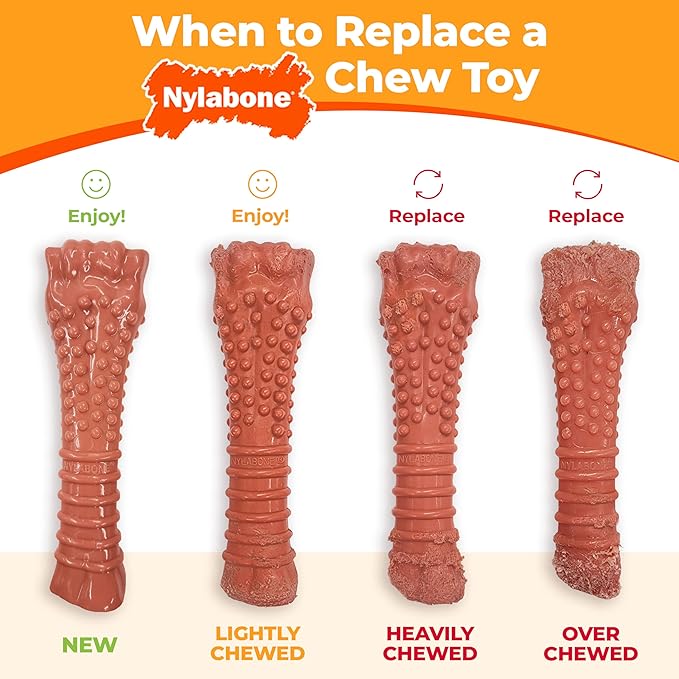 Nylabone Original Wishbone Power Chew Toy for Dogs, Dog Toys for Aggressive Chewers, Original Flavor, Small - Up to 25 Ibs, 1 Count