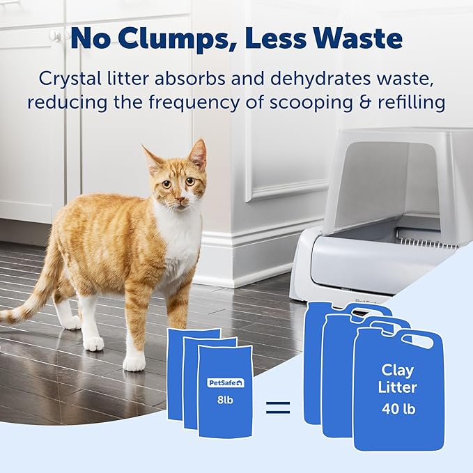 PetSafe ScoopFree Odor Control Crystal Cat Litter, Lavender Scent, 8 Lb Bag