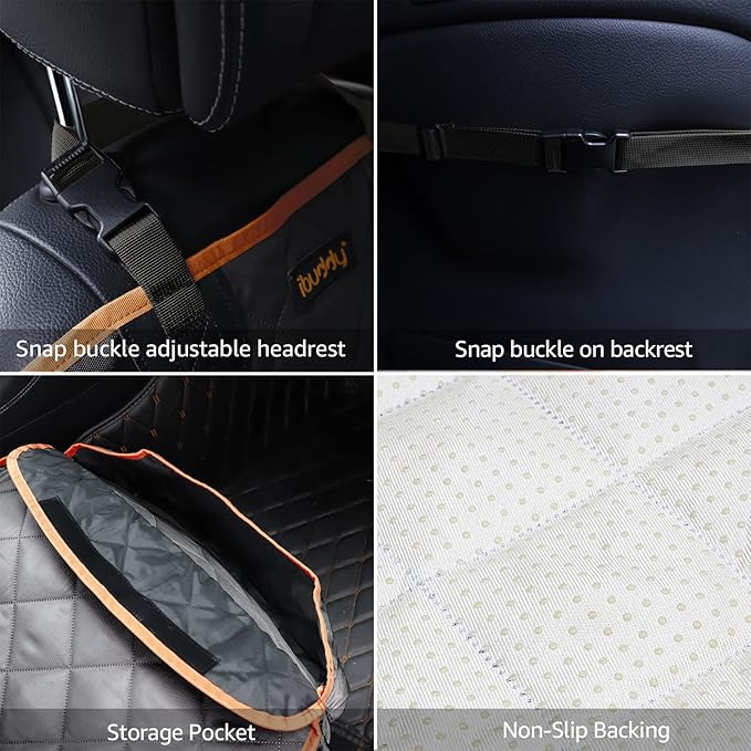 Front Seat Cover for Dogs Waterproof Car Seat Cover Protects Seats from Hair, Dirt, and Liquid Messes Scratch Proof Nonslip Bucket Seat Cover for Pet of Cars,Trucks and SUVs