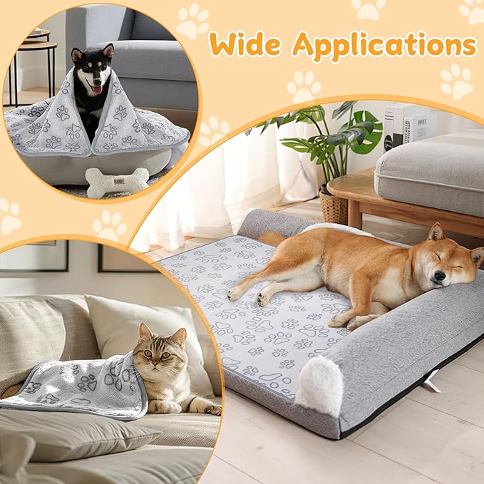 Dog Blankets for Small, Medium Dogs, Puppy Blanket Washable, Dogs Essentials for Puppies, Cat (1, 63" x 40")