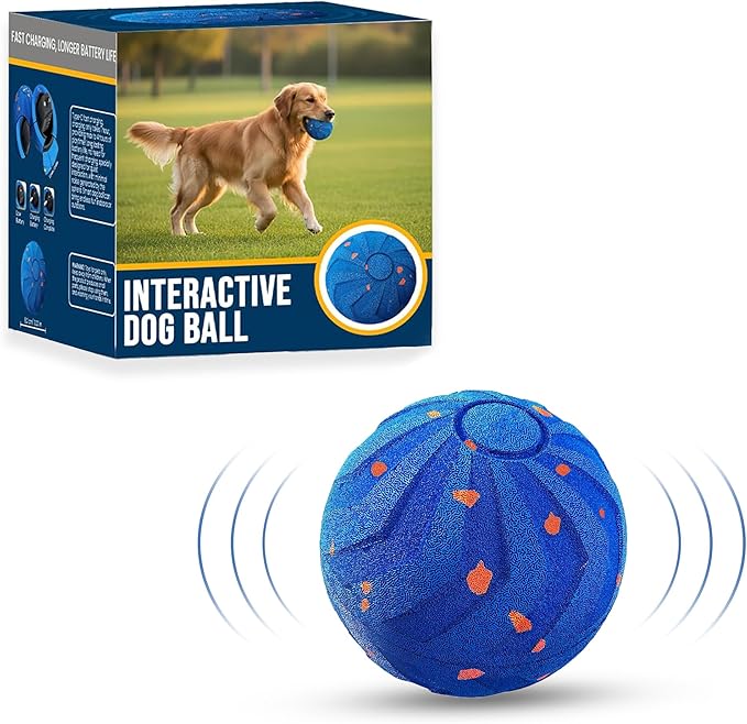 Smart Automatic Moving Dog Toy for Medium & Large Dogs, Resistant E-TPU Material, Rechargeable, Waterproof, Keeps Dogs Busy Indoors