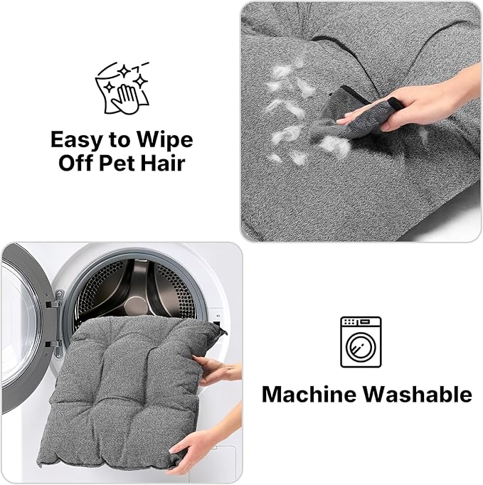Veehoo Indestructible Dog Bed for Crate, Chew Proof Dog Crate Pad with Reinforced Corners, Medium Washable Chew Resistant Pet Mat for Kennel, 30" x 18"