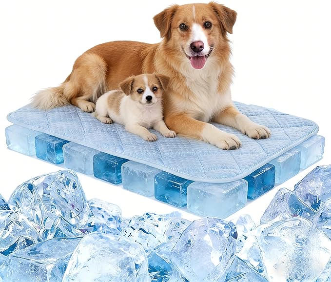 Dog Cooling Mat,Cooling Mat for Dogs, 44"x32" Cats Cooler Pad, Premium Pets Cool Bed for Crate Kennel, Indoor Cats Cool Sleeping Bed, Q-MAX >0.45, (X-Large) (XL - 44 x 32 Inch)