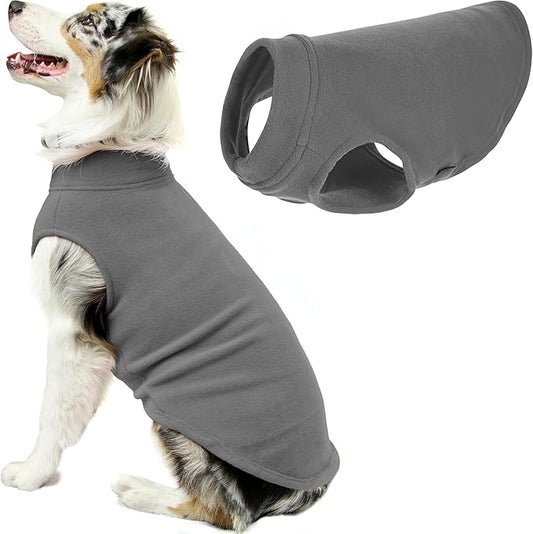 Gooby - Stretch Fleece Vest, Pullover Fleece Vest Jacket Sweater for Dogs, Gray, 3X-Large Length (20.5")