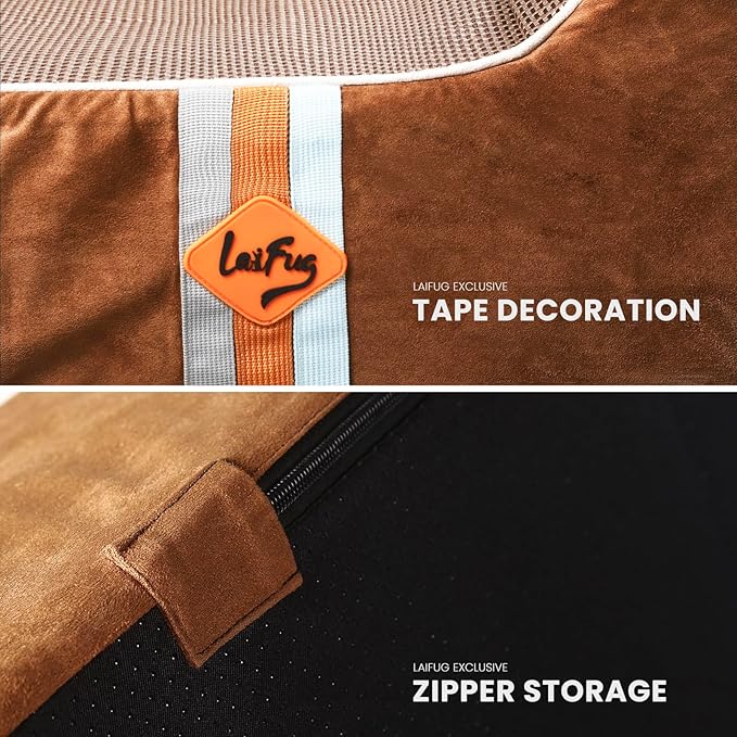 Laifug Orthopedic Memory Foam Extra Large Dog Bed with Pillow and Durable Water Proof Liner & Removable Washable Cover & Smart Design (Jumbo (50"x36"x10"), Chocolate)