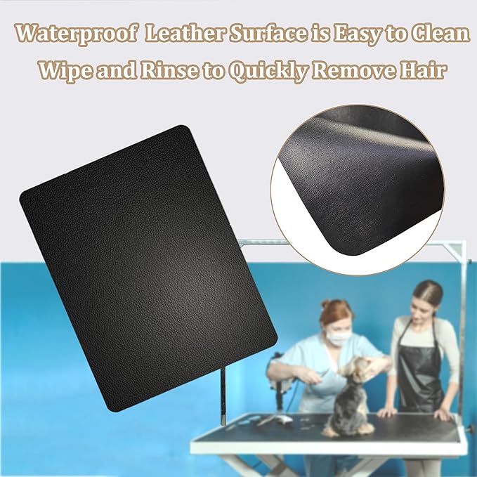 24 X 48inch Non-Slip Rubber Dog Grooming Mat, Portable Soft Pet Grooming Table Mat, Waterproof Easy Clean