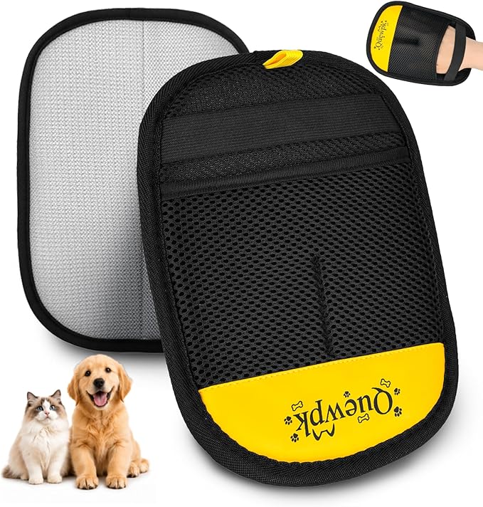 Pet Hair Removal Glove for Dogs & Cats, Reusable Electrostatic Pet Hair Remover for Couch, Carpet, Clothing & Car Seats, Washable Fur Remover Glove for Laundry, Furniture & Pet Bed