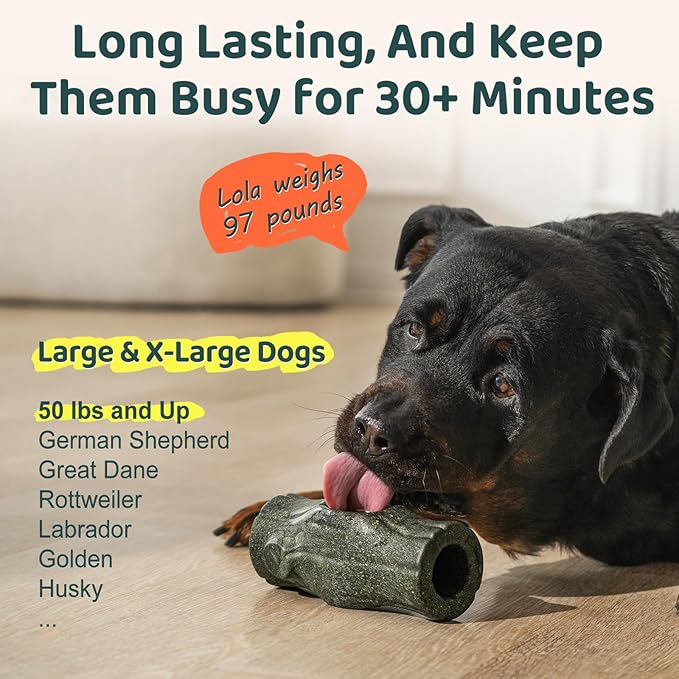 MENGJINGO Interactive Dog Toys for Aggressive Chewers, Long-Lasting Frozen Dogs Treat Holder to Keep Them Busy, Indestructible Dog Enrichment Toys - Reduce Anxiety, Safe for Large and XL Breed