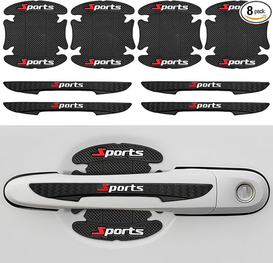 8 PCS Car Door Handle Protector, Waterproof Sports Auto Handle Protectors Bowl Stickers, Anti-Scratch Adhesive Car Door Cup Protective Stickers Fit Most Vehicles