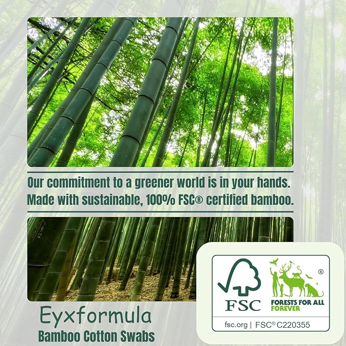 Eyxformula 600 PCS 6 Inch Cotton Swabs with Sturdy Bamboo Sticks – Extra Long, Lint-Free, High Absorbent, Non Sterile Cotton Tipped Applicators for Dog Ear Cleaning, Gun Cleaning, Makeup, Crafts