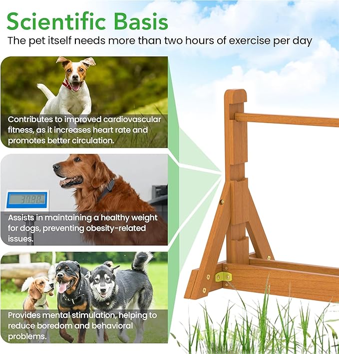 SuniBoxi Dog Agility Set, Wooden Dog Agility Jumps & Dog Hurdles,Dog Agility Equipment, Dog Agility Course,Dog Agility Course Backyard Set,Obstacle Course for Dogs,Dog Hurdles Training Equipment