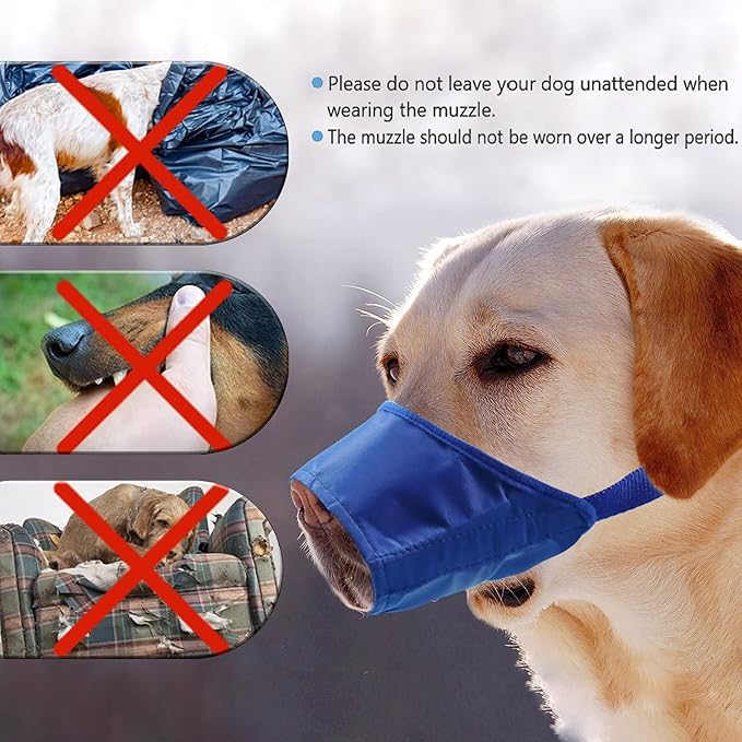 Parts Express Dog, Soft Anti-Biting Barking Chewing, Breathable Waterproof Adjustable for Small Medium Dogs,Blue (S)