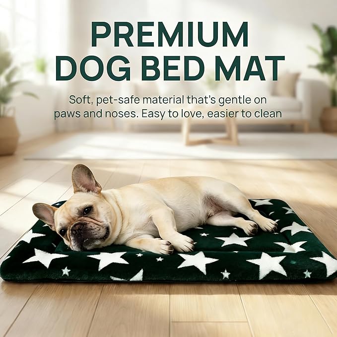 Dog Bed Mat - Soft Crate Pad for Kennel, Durable Pet Bed for Small Dogs & Cats - Comfort Support for Pet Crate, Cage, House