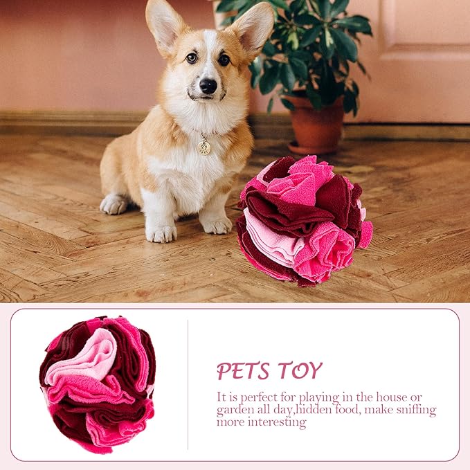 Interactive Foraging Ball for Dogs: Housoutil Dog Snuffle Ball Dog Brain Stimulating Puzzle Toys Slow Feeder Stress Relief Toy - Enhance Sniffing