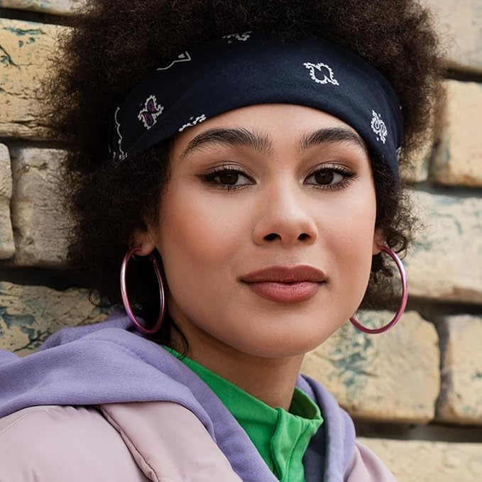 The Peacock Crew Premium Soft Cotton Bandanas Pack for Men and Women Paisley 22 x 22 inches