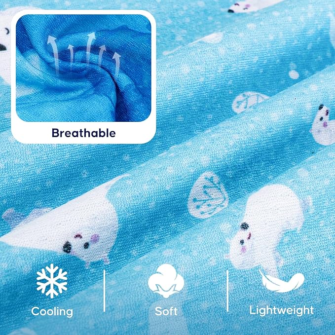 KYEESE 2Pack Dog Cooling Shirt, Breathable Dog Shirt for Small Dogs, Sun Protection Dogs Cooling Vest Tank Top, Lightweight Soft Sleeveless Summer Puppy Clothes, Polar Bear+Ice, S